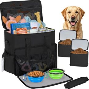 TORIBIO Large Dog Travel Bag for Supplies with Food Bowl in Saudi Arabia