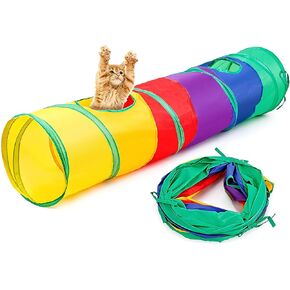 iCAGY Cat Tunnel for Indoor Cats Kittens Rabbits, Foldable Tunnel Toys in Kuwait