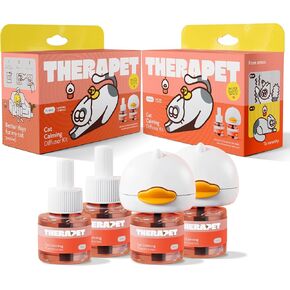 TherapetMD 60-Day Cat Calming Diffuser - Cat Pheromone Diffuser for Stress, Pee Spraying, Cat Fighting, Aggression, Excessive Meowing & Scratching - 60-Day Refill Included - Packaging May Vary in Kuwait