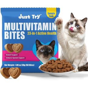 Just Try 23 in 1 Taurine for Cats Treats Multivitamin Indoor & Senior Cat in Kuwait