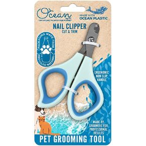 Formit Crafts Ocean Plastic Pet Nail Clippers for Cats and Small Dogs - Professional Stainless Steel Dog Nail Trimmer, Handles Made from Recycled Ocean-Bound Plastic,Color Gray in Kuwait