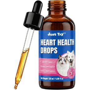 Just Try Heart Health Drops for Dogs & Cats, CoQ10 & Taurine 120ml in Kuwait