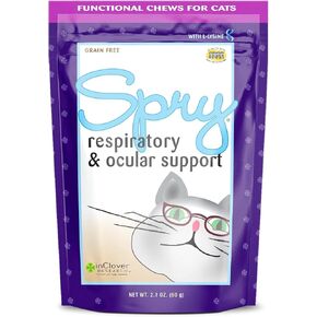 In Clover Spry Daily Respiratory and Ocular Support Soft Chews for Cats, with L-Lysine, Superfoods, and Prebiotics for a Strong Immune System, 2.1 oz. (60 count) in Kuwait