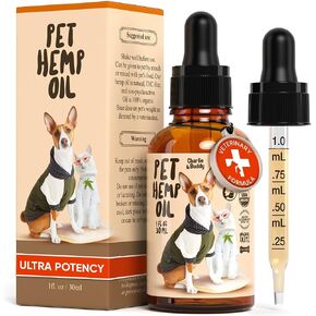 Hemp Oil for Dogs, Cats - Hip Joint Pain Relief, Mobility & Calming Drops in Kuwait