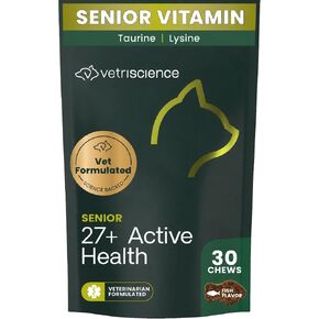 VetriScience Senior 27+ Active Health Chews for Senior Cats, Fish, 30 Count in Kuwait