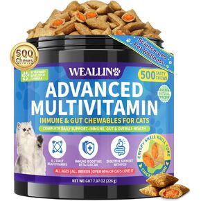 Taurine for Cats, Cat Vitamins & Multivitamin Treats, 500 Ct, Heart Support in Saudi Arabia