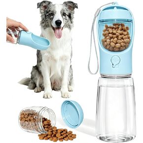 Portable Dog Water Bottle with Food Container, Drinking Bottle for Travel in Kuwait