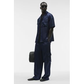Alo Yoga Satin Horizon Straight Leg Cargo Pant - Navy in Saudi Arabia