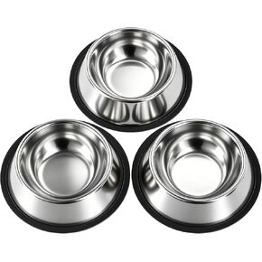 Stainless Steel Dog Bowls, 3 Pack, Non-Slip Dog Bowl Set, 13 Oz in Saudi Arabia