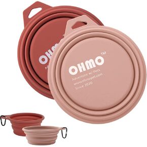 OHMO Collapsible Dog Bowls for Pet Travel, 12oz, 2pcs, Camo&Sage Green in Kuwait