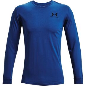 Under Armour Men's Sportstyle Left Chest Long-Sleeve T-Shirt , Cerulean (452)/Black , XX-Large in Kuwait