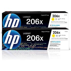 Original HP 206X Yellow High-yield Toner Cartridge | Works with HP Color LaserJet Pro M255, HP Color LaserJet Pro MFP M282, M283 Series | W2112X in Kuwait