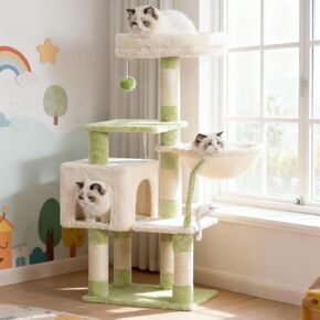 Heybly Cat Tree with Toy, 43.3 inch Cat Tower for Indoor Cats HCT004SG in Saudi Arabia