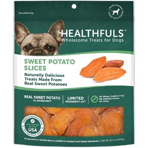 HEALTHFULS Real Dried Sweet Potato Slices, Grain Free Dog Treats, 16 oz in Kuwait