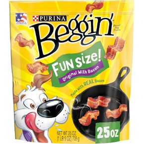 Purina Beggin' Fun Size Dog Treats, Original with Bacon, 25 oz Pouch in Kuwait