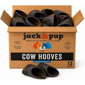 Jack&Pup Cow Hooves for Dogs (25 Pack) – Natural Cow Hoof, Long-Lasting Single-Ingredient Dog Chews, Rawhide Alternative for Small, Medium & Large Dogs in Kuwait