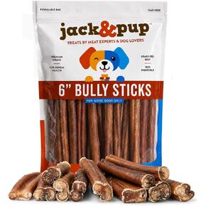 Jack&Pup Bully Sticks for Dogs 6 Inch (5 Pack) Bully Sticks for Medium Dogs in Kuwait