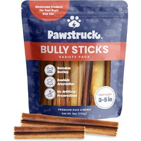 Pawstruck 8"-12" Bully Sticks 100% Natural Beef Dog Chew Long Lasting, 1 lb in Kuwait