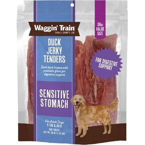 Waggin' Train Duck Jerky Dog Treats for Dogs with Sensitive Stomachs, Made with 100% Real Duck Breasts, Three All-Natural Ingredients, High Protein Dog Treat, Easily Digestible for Dogs, 12 oz. Pouch in Kuwait