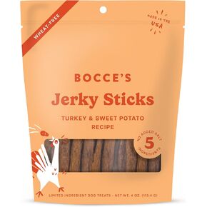 Bocce's Bakery Turkey & Sweet Potato Flavor Jerky Stick Dog Treats, 4 oz in Kuwait