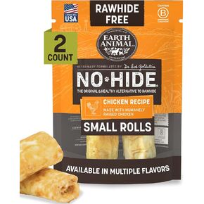 Earth Animal No Hide Dog Chews - Long Lasting Small Rolls, Chicken, 6 Count in Kuwait