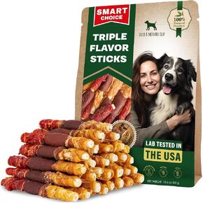 Beloved Pets Dog Treats & Rawhide Bones Wrapped Chicken and Duck - Pet Chews Sticks for Large, Medium & Small Breeds - Long Lasting Chewers Snacks – Puppy Treats in Kuwait