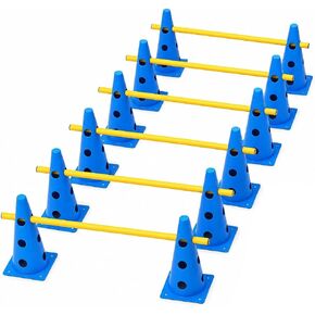 Dog Agility Equipment 12Inch Backyard Obstacle Course Agility Cones Hurdles in Saudi Arabia
