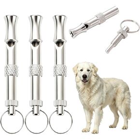 3 Pack Silent Dog Whistles, Adjustable Dog Training Whistle, Silver in Kuwait