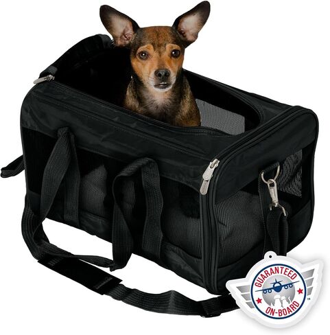 Sherpa Original Deluxe Travel Pet Carrier, Airline Approved & Guaranteed On Board - Black, Medium in Saudi Arabia