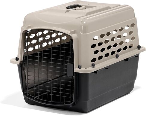 Petmate Vari Dog Kennel, Portable Pet Carrier, Taupe and Black, 28in in Kuwait