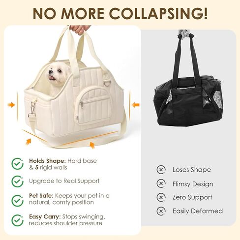 XIAPIA Dog Purse Carrier for Small Dog, Sturdy Travel Tote with Hard Bottom in Saudi Arabia