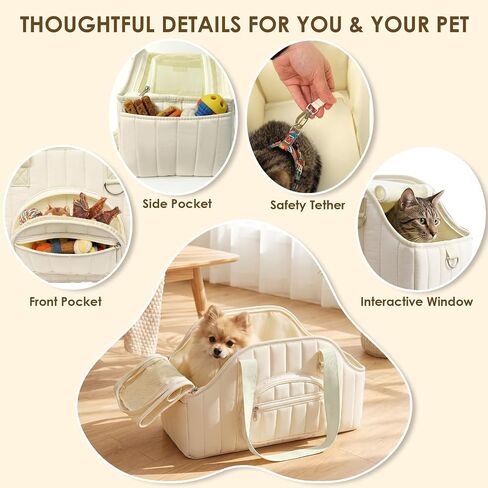 XIAPIA Dog Purse Carrier for Small Dog, Sturdy Travel Tote with Hard Bottom in Saudi Arabia