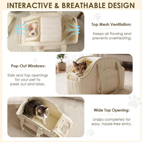 XIAPIA Dog Purse Carrier for Small Dog, Sturdy Travel Tote with Hard Bottom in Saudi Arabia