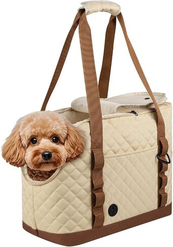 Dog Purse Carrier for Small Dogs, Soft Sided Pet Carrier with Pockets, Foldable Dog Carrier Purse for Puppy, Rabbit, Cat, Washable Breathable Pet Carrier, Dog Carrier Bag for Outdoor Shopping Travel in Kuwait