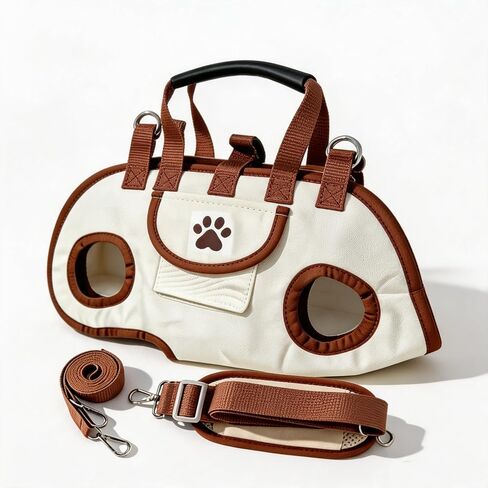 Small Dog Carrier Bag, Hands Free Pet Carrier Purse with Shoulder Strap & Leash Function, Portable Puppy Carrying Tote for Travel, Walking, Shopping and Daily Outings in Saudi Arabia