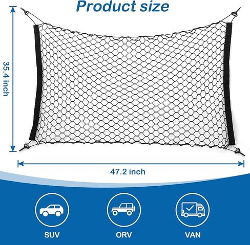 Dog Car Barrier Net Pet Car Divider Back Seat Barrier Net for Trucks, SUV, Full Sized Sedans Pet Restraint Car Backseat Divider Vehicle Gate Cargo Area Travel Trunk Mesh Net Screen Barricade in Kuwait