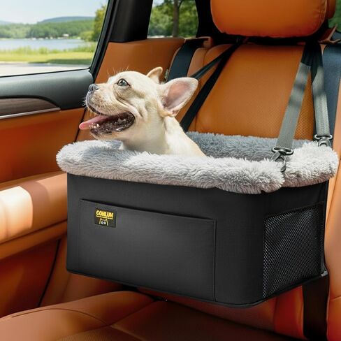 Conlun Dog Car Seat Booster | Steel Frame Anti-Collapse | Small Pet | Grey in Saudi Arabia