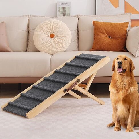 Large Dog Pet Ramp Stairs for Bed Couch Car Truck SUV,Dog Pet Ramp for Small Large Dogs Pets to Get on High Bed Truck Couch Sofa in Kuwait