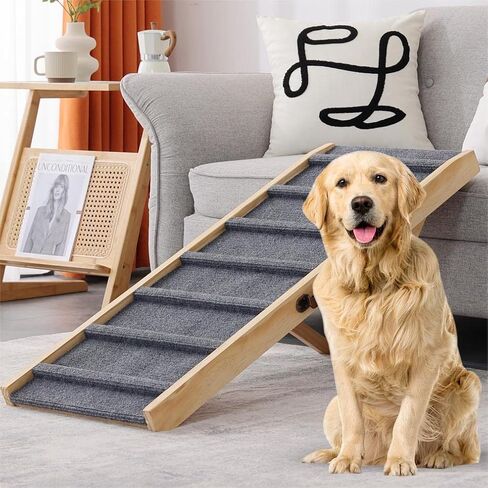 Large Dog Pet Ramp Stairs for Bed Couch Car Truck SUV,Dog Pet Ramp for Small Large Dogs Pets to Get on High Bed Truck Couch Sofa in Kuwait