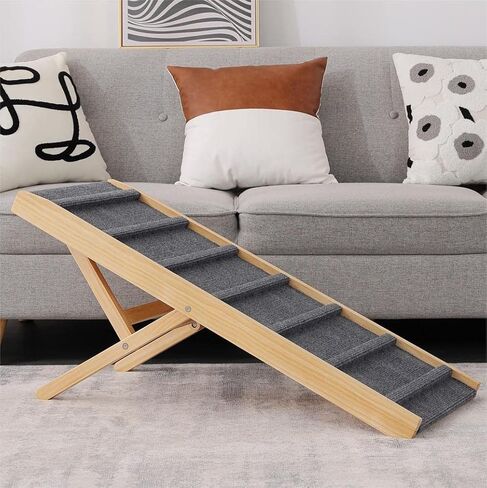 Large Dog Pet Ramp Stairs for Bed Couch Car Truck SUV,Dog Pet Ramp for Small Large Dogs Pets to Get on High Bed Truck Couch Sofa in Kuwait