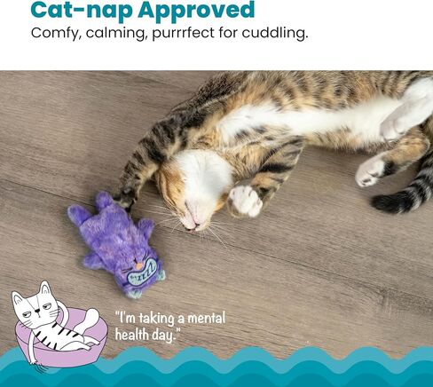 Catstages Calming Kitty Pal Interactive Companion Plush Cat Toy, 11" in Kuwait