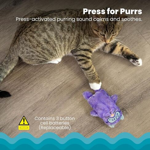 Catstages Calming Kitty Pal Interactive Companion Plush Cat Toy, 11" in Kuwait