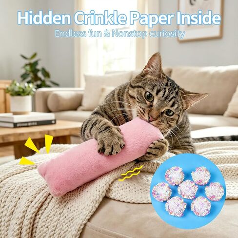 Cat Toys Pillows 3 Pack, Interactive Kicker Toy for Indoor Cat and Kitten in Kuwait