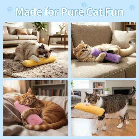Cat Toys Pillows 3 Pack, Interactive Kicker Toy for Indoor Cat and Kitten in Kuwait