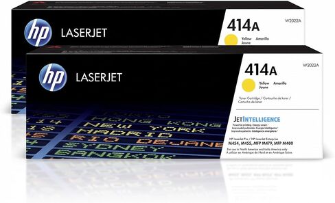 Original HP 414A Yellow Toner Cartridge | Works with HP Color LaserJet Enterprise M455dn, MFP M480f; HP Color LaserJet Pro M454 Series, HP Color LaserJet Pro MFP M479 Series | W2022A in Kuwait