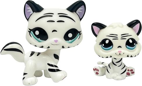 2pcs/Set Custom Pet Shop Toy Flocked Cat Collie Great Dane Cocker Spaniel Dachshund Dog with Baby Puppy Kitten OOAK (#2291&2291S) in Saudi Arabia
