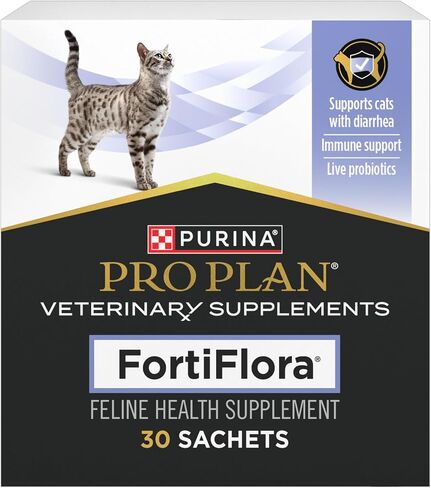 Pro Plan Veterinary Diets FortiFlora Daily Probiotic Powder Supplement for Cats with Digestive Support and Immune System in Kuwait
