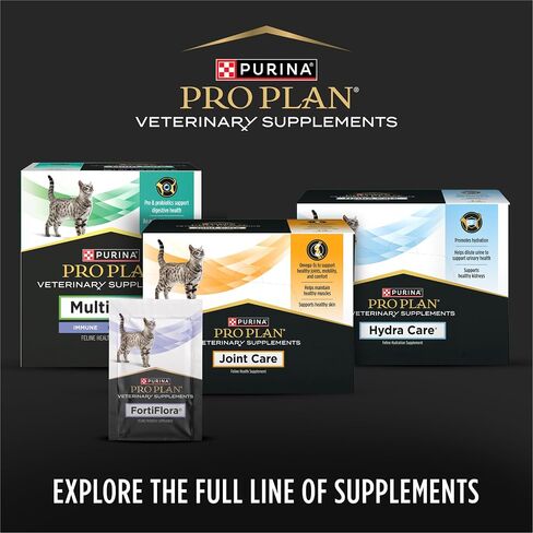 Pro Plan Veterinary Diets FortiFlora Daily Probiotic Powder Supplement for Cats with Digestive Support and Immune System in Kuwait