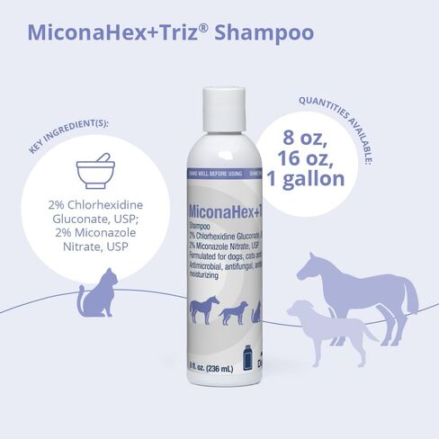 MiconaHex+Triz Shampoo for Dogs, Cats and Horses, 8 oz in Kuwait