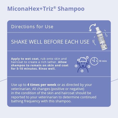 MiconaHex+Triz Shampoo for Dogs, Cats and Horses, 8 oz in Kuwait